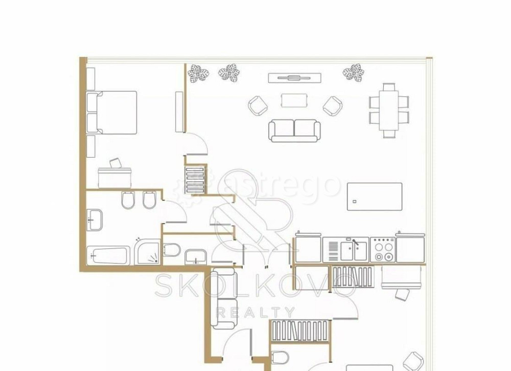 3-комн. апарт-ы, 185 м2, 23/76 эт. Москва - изображение 5