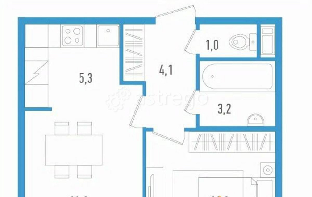 2-комн. квартира, 39.6 м2, 10/12 эт. Санкт-Петербург - изображение 1