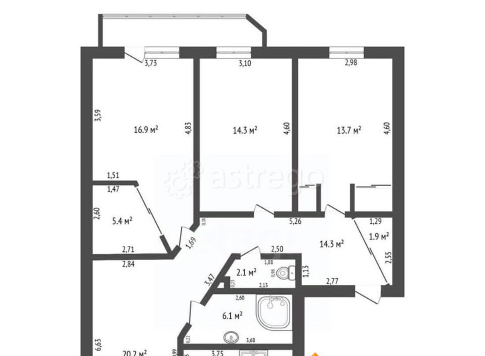 4-комн. квартира, 107.9 м2, 4/10 эт. Благовещенск - изображение 7