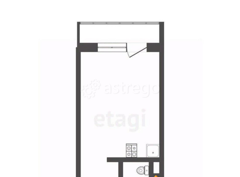 Студия, 27 м2, 5/17 эт. Лобня - изображение 4