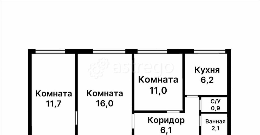 3-комн. квартира, 54 м2, 7/16 эт. Москва - изображение 6