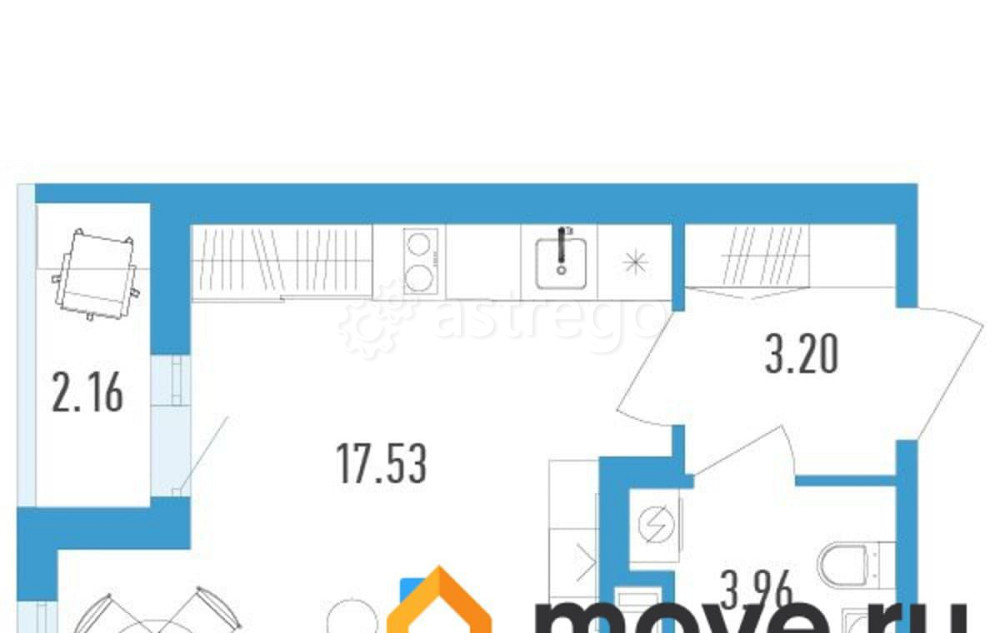 Студия, 25.77 м2, 3/12 эт. Санкт-Петербург - изображение 1