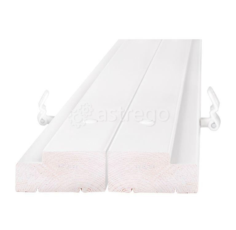 Стоевые двупольной дверной коробки Олови 4 петли М21 Белая крашенная Санкт-Петербург - изображение 1