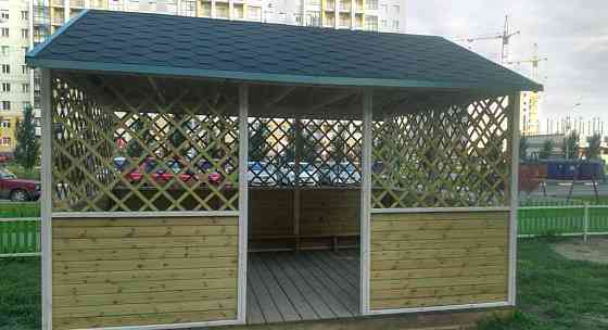 Беседка деревянная 3х4 м, "Семейная - 1" к3 Омск