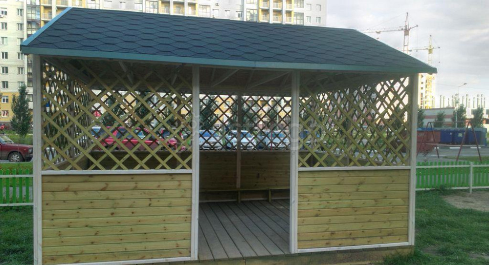 Беседка деревянная 3х4 м, "Семейная - 1" к3 Омск - изображение 1