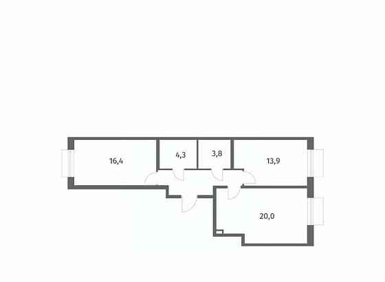 2-комн. квартира, 65.7 м2, 2/8 эт. Санкт-Петербург