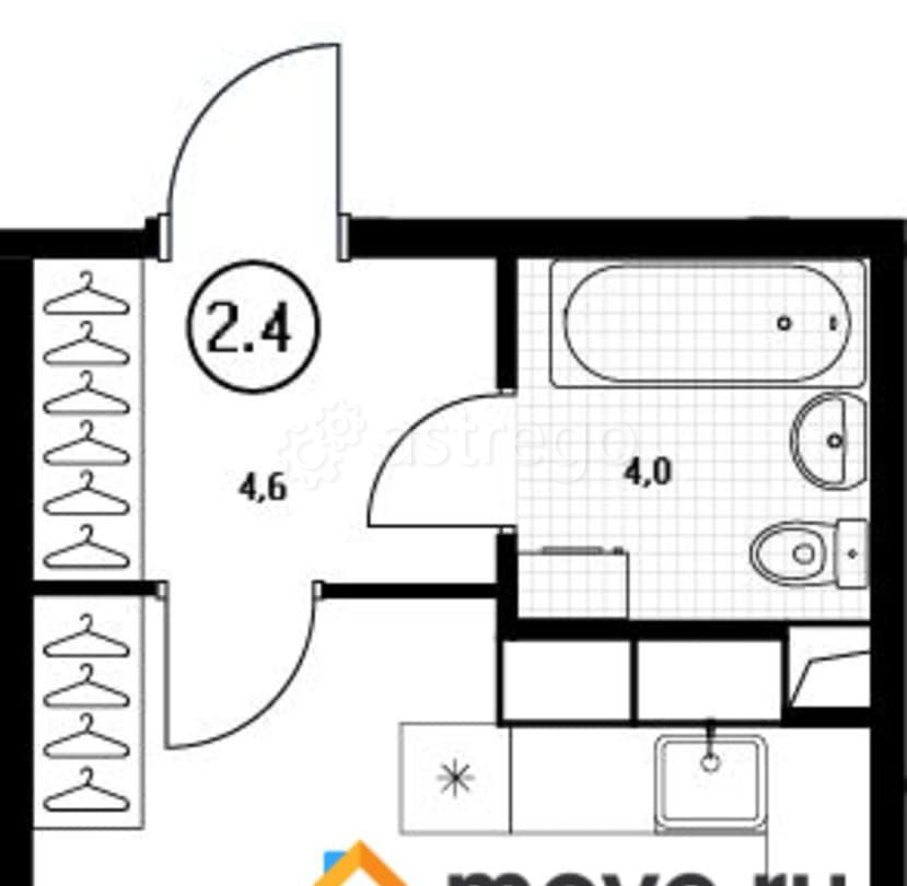 Студия, 29.3 м2, 9/17 эт. Пушкино - изображение 1