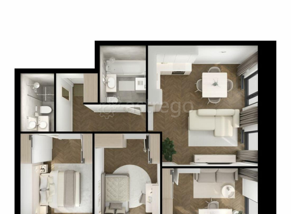 3-комн. квартира, 74.1 м2, 5/12 эт. Санкт-Петербург - изображение 6