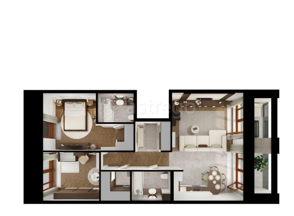 2-комн. квартира, 80.6 м2, 7/7 эт. Санкт-Петербург - изображение 5