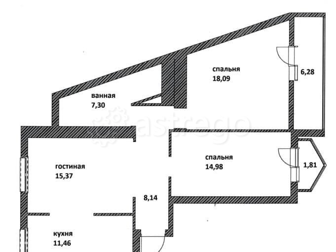 3-комн. квартира, 81.3 м2, 10/10 эт. Красноярск - изображение 2