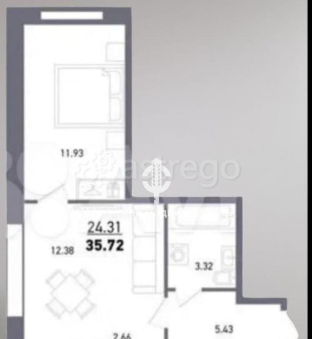2-комн. квартира, 37.1 м2, 14/28 эт. Уфа - изображение 1