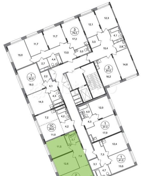 2-комн. квартира, 53 м2, 6/17 эт. Москва - изображение 4