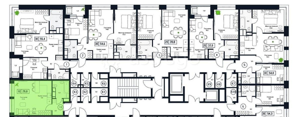 Студия, 29.8 м2, 15/17 эт. Пушкино - изображение 4