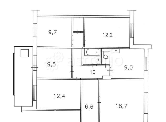 5-комн. квартира, 91 м2, 1/10 эт. Красноярск - изображение 1