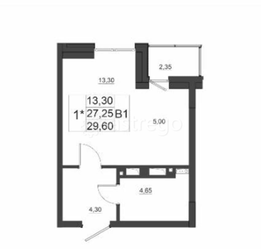 1-комн. квартира, 29.6 м2, 14/17 эт. Красноярск - изображение 1