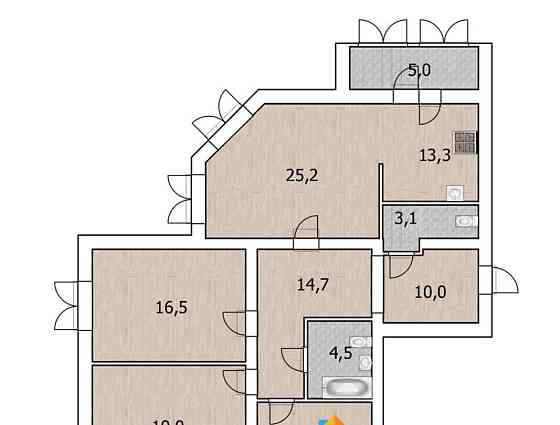 4-комн. квартира, 125.4 м2, 14/14 эт. Уфа