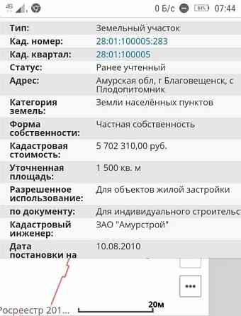 Земельный участок, 15 соток Благовещенск