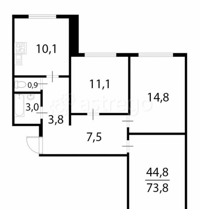 3-комн. квартира, 74.6 м2, 4/17 эт. Химки - изображение 7