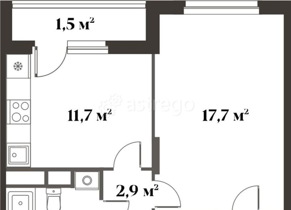 1-комн. квартира, 40.6 м2, 2/6 эт. Красногорск - изображение 1