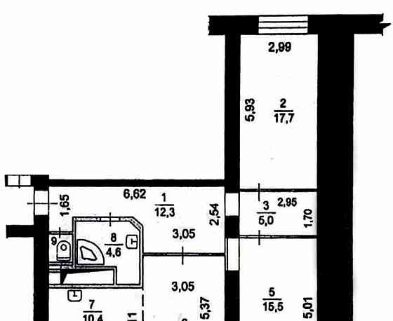 3-комн. квартира, 86 м2, 11/13 эт. Подольск