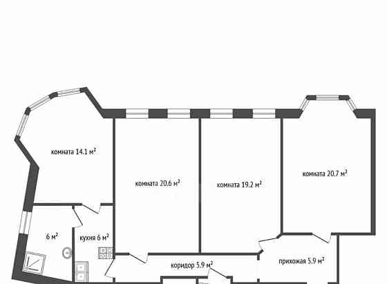 4-комн. квартира, 100.2 м2, 3/6 эт. Санкт-Петербург