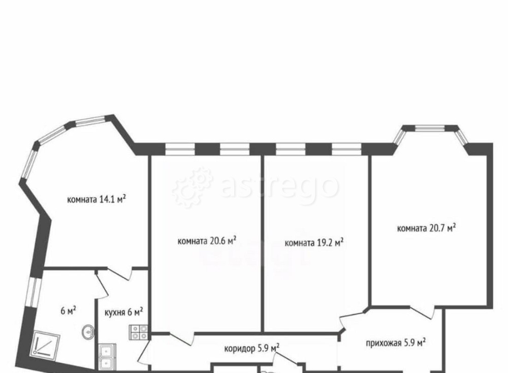 4-комн. квартира, 100.2 м2, 3/6 эт. Санкт-Петербург - изображение 1