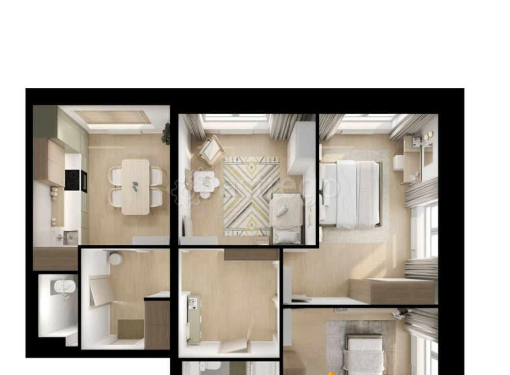 3-комн. квартира, 72.4 м2, 11/25 эт. Москва - изображение 2