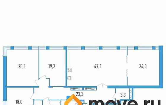 4-комн. квартира, 180.8 м2, 17/23 эт. Санкт-Петербург
