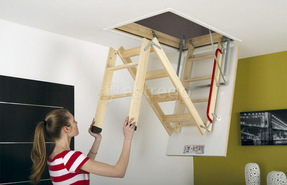 Лестница чердачная деревянная Fakro LWK Plus Komfort, 60х120 см, длина 280 см Череповец - изображение 1