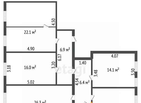 4-комн. квартира, 113.6 м2, 2/7 эт. Санкт-Петербург