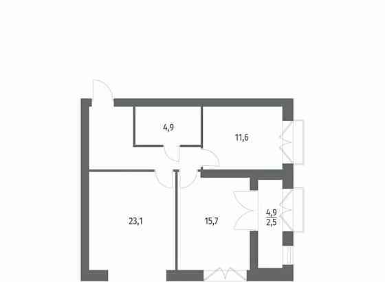 2-комн. квартира, 67.37 м2, 11/11 эт. Санкт-Петербург