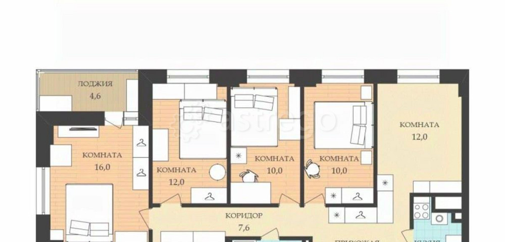 5-комн. квартира, 91.5 м2, 14/17 эт. Мытищи - изображение 7