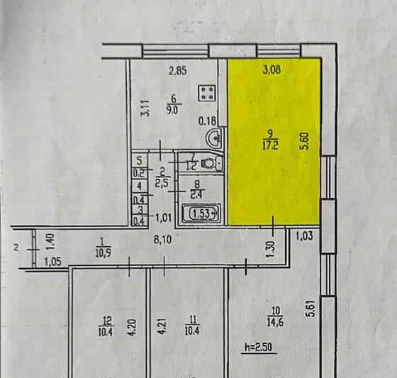 Комната, 17.2 м2, 1/9 эт. Уфа