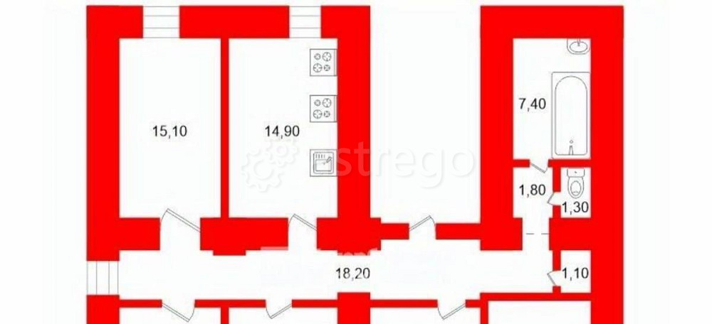 5-комн. квартира, 123 м2, 5/5 эт. Санкт-Петербург - изображение 7