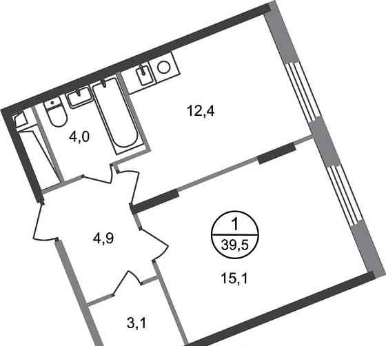 1-комн. квартира, 39 м2, 16/17 эт. Москва