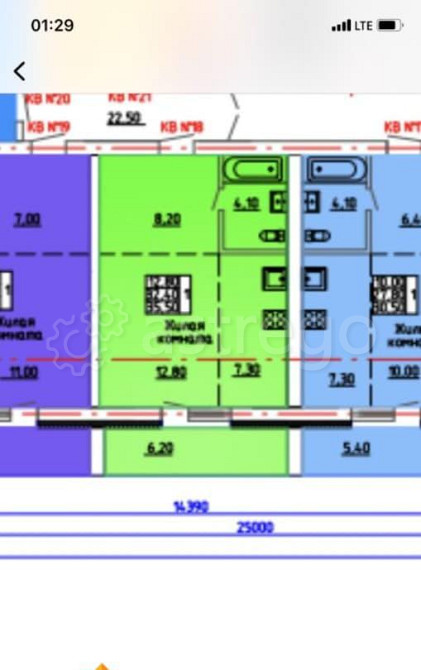 Студия, 35.5 м2, 3/6 эт. Бийск - изображение 1