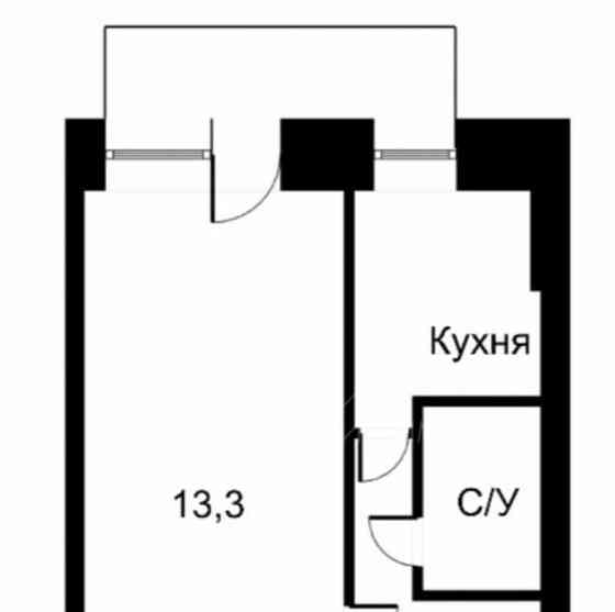 1-комн. квартира, 32 м2, 2/5 эт. Москва