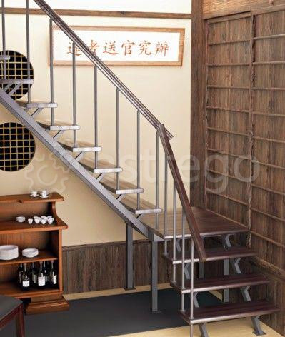 Модульная лестница на металлическом каркасе поворот на 90 (h=2970 мм) ЛЕС-05-3 Новосибирск - изображение 1