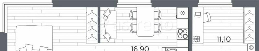2-комн. квартира, 58.3 м2, 1/5 эт. Санкт-Петербург - изображение 1