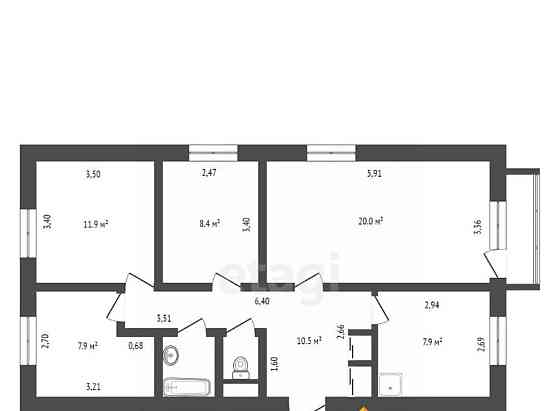 4-комн. квартира, 71.1 м2, 3/5 эт. Благовещенск
