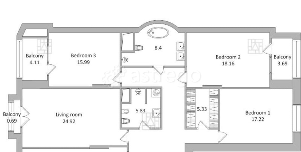 4-комн. квартира, 162 м2, 18/23 эт. Москва - изображение 2
