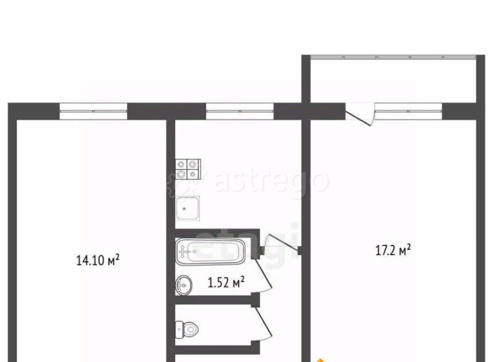 2-комн. квартира, 44.5 м2, 3/5 эт. Бийск - изображение 7