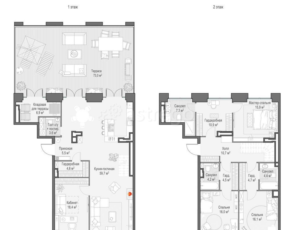 4-комн. квартира, 221.6 м2, 10/10 эт. Москва - изображение 1