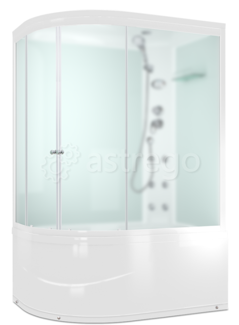 Душевая кабина 120х80 высокий поддон Domani-Spa Delight 128 High гидро (L) Красноярск - изображение 1