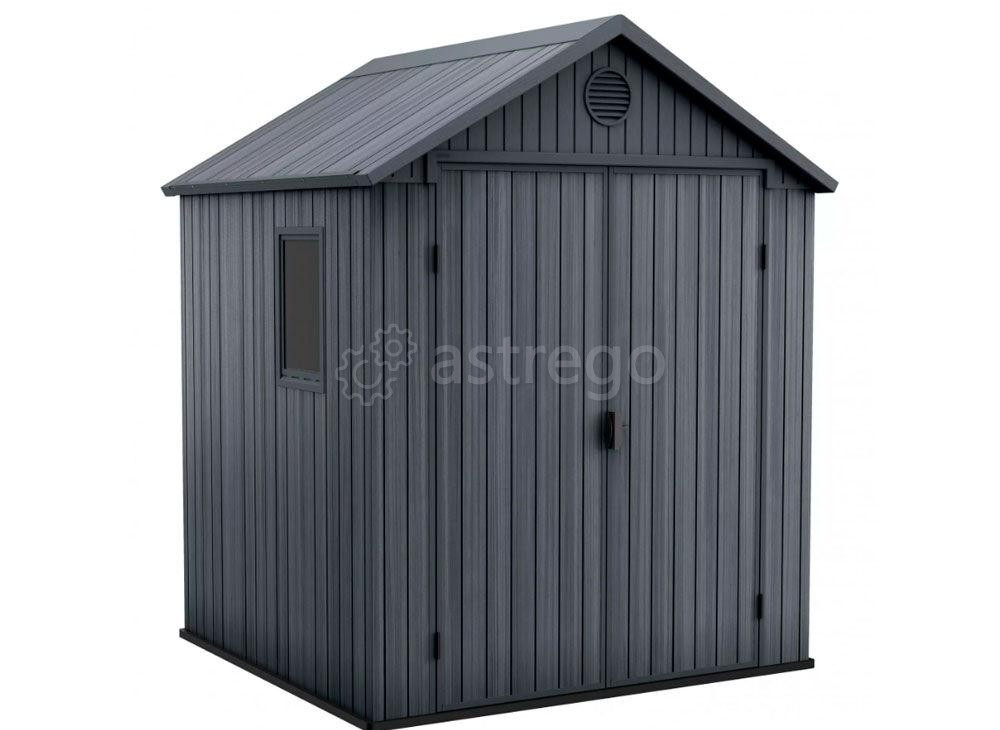 Сарай для дачи KETER DARWIN 6x6 серый имитация дерева Симферополь - изображение 1