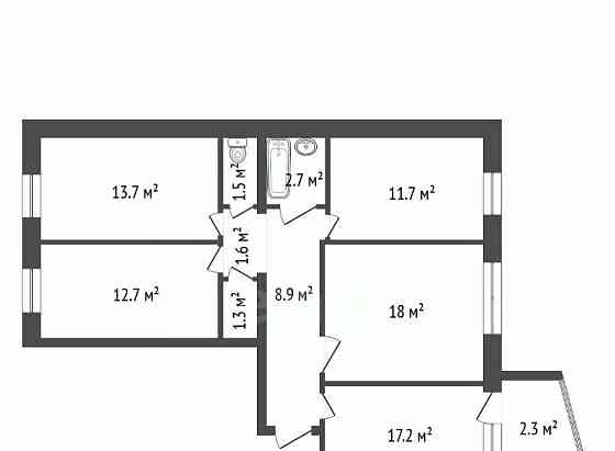 4-комн. квартира, 84 м2, 2/10 эт. Красноярск