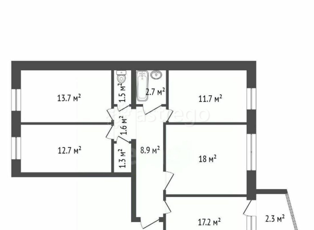 4-комн. квартира, 84 м2, 2/10 эт. Красноярск - изображение 3