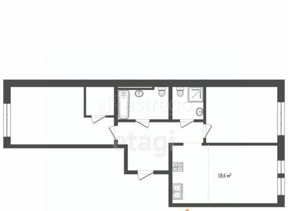 2-комн. квартира, 65.4 м2, 4/15 эт. Одинцово - изображение 4