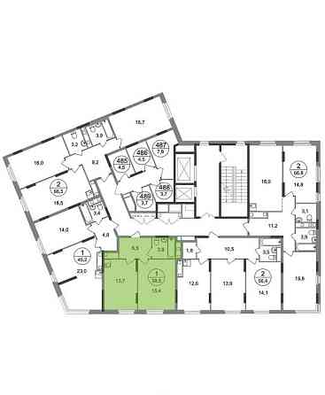 1-комн. квартира, 38 м2, 16/17 эт. Москва