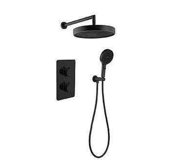 Душевой комплект BOHEME Cell с 3-х режимным термостатом 427-B Black Новосибирск